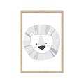 Picture of Gray Lion _GroupedProduct_Rectangle_Portrait_Mini_ _GroupedProduct_Rectangle_Portrait_Framed_Matted_