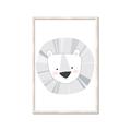 Picture of Gray Lion _GroupedProduct_Rectangle_Portrait_Mini_ _GroupedProduct_Rectangle_Portrait_Framed_Matted_