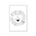 Picture of Gray Lion _GroupedProduct_Rectangle_Portrait_Mini_ _GroupedProduct_Rectangle_Portrait_Framed_Matted_