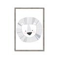 Picture of Gray Lion _GroupedProduct_Rectangle_Portrait_Mini_ _GroupedProduct_Rectangle_Portrait_Framed_Matted_