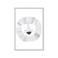 Picture of Gray Lion _GroupedProduct_Rectangle_Portrait_Mini_ _GroupedProduct_Rectangle_Portrait_Framed_Matted_