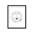 Picture of Gray Lion _GroupedProduct_Rectangle_Portrait_Mini_ _GroupedProduct_Rectangle_Portrait_Framed_Matted_