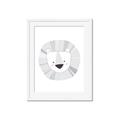 Picture of Gray Lion _GroupedProduct_Rectangle_Portrait_Mini_ _GroupedProduct_Rectangle_Portrait_Framed_Matted_
