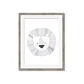 Picture of Gray Lion _GroupedProduct_Rectangle_Portrait_Mini_ _GroupedProduct_Rectangle_Portrait_Framed_Matted_