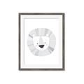 Picture of Gray Lion _GroupedProduct_Rectangle_Portrait_Mini_ _GroupedProduct_Rectangle_Portrait_Framed_Matted_