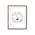Picture of Gray Lion _GroupedProduct_Rectangle_Portrait_Mini_ _GroupedProduct_Rectangle_Portrait_Framed_Matted_