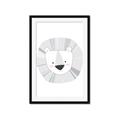 Picture of Gray Lion _GroupedProduct_Rectangle_Portrait_Mini_ _GroupedProduct_Rectangle_Portrait_Framed_Matted_