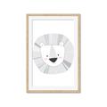Picture of Gray Lion _GroupedProduct_Rectangle_Portrait_Mini_ _GroupedProduct_Rectangle_Portrait_Framed_Matted_