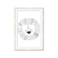 Picture of Gray Lion _GroupedProduct_Rectangle_Portrait_Mini_ _GroupedProduct_Rectangle_Portrait_Framed_Matted_