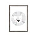 Picture of Gray Lion _GroupedProduct_Rectangle_Portrait_Mini_ _GroupedProduct_Rectangle_Portrait_Framed_Matted_