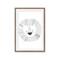 Picture of Gray Lion _GroupedProduct_Rectangle_Portrait_Mini_ _GroupedProduct_Rectangle_Portrait_Framed_Matted_