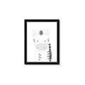 Picture of Gray Zebra _GroupedProduct_Rectangle_Portrait_Mini_ _GroupedProduct_Rectangle_Portrait_Framed_Matted_