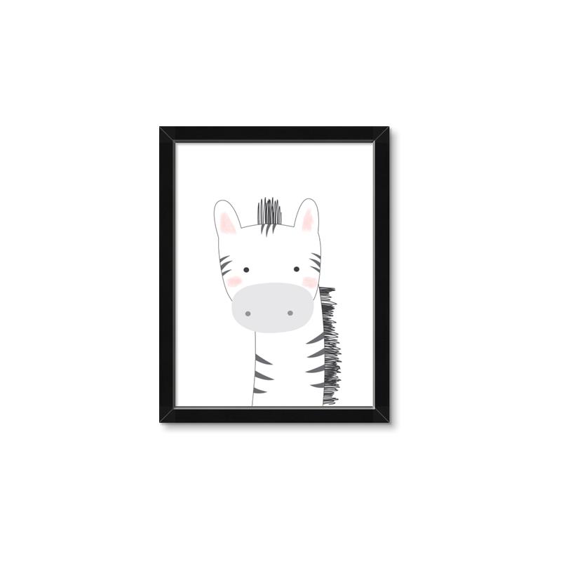 Picture of Gray Zebra _GroupedProduct_Rectangle_Portrait_Mini_ _GroupedProduct_Rectangle_Portrait_Framed_Matted_