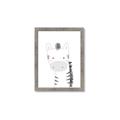 Picture of Gray Zebra _GroupedProduct_Rectangle_Portrait_Mini_ _GroupedProduct_Rectangle_Portrait_Framed_Matted_