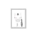 Picture of Gray Zebra _GroupedProduct_Rectangle_Portrait_Mini_ _GroupedProduct_Rectangle_Portrait_Framed_Matted_