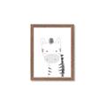 Picture of Gray Zebra _GroupedProduct_Rectangle_Portrait_Mini_ _GroupedProduct_Rectangle_Portrait_Framed_Matted_
