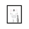 Picture of Gray Zebra _GroupedProduct_Rectangle_Portrait_Mini_ _GroupedProduct_Rectangle_Portrait_Framed_Matted_