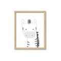 Picture of Gray Zebra _GroupedProduct_Rectangle_Portrait_Mini_ _GroupedProduct_Rectangle_Portrait_Framed_Matted_