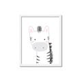 Picture of Gray Zebra _GroupedProduct_Rectangle_Portrait_Mini_ _GroupedProduct_Rectangle_Portrait_Framed_Matted_