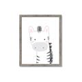 Picture of Gray Zebra _GroupedProduct_Rectangle_Portrait_Mini_ _GroupedProduct_Rectangle_Portrait_Framed_Matted_