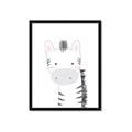 Picture of Gray Zebra _GroupedProduct_Rectangle_Portrait_Mini_ _GroupedProduct_Rectangle_Portrait_Framed_Matted_