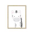 Picture of Gray Zebra _GroupedProduct_Rectangle_Portrait_Mini_ _GroupedProduct_Rectangle_Portrait_Framed_Matted_