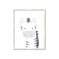 Picture of Gray Zebra _GroupedProduct_Rectangle_Portrait_Mini_ _GroupedProduct_Rectangle_Portrait_Framed_Matted_