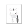Picture of Gray Zebra _GroupedProduct_Rectangle_Portrait_Mini_ _GroupedProduct_Rectangle_Portrait_Framed_Matted_