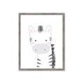Picture of Gray Zebra _GroupedProduct_Rectangle_Portrait_Mini_ _GroupedProduct_Rectangle_Portrait_Framed_Matted_