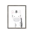 Picture of Gray Zebra _GroupedProduct_Rectangle_Portrait_Mini_ _GroupedProduct_Rectangle_Portrait_Framed_Matted_