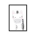Picture of Gray Zebra _GroupedProduct_Rectangle_Portrait_Mini_ _GroupedProduct_Rectangle_Portrait_Framed_Matted_