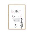Picture of Gray Zebra _GroupedProduct_Rectangle_Portrait_Mini_ _GroupedProduct_Rectangle_Portrait_Framed_Matted_