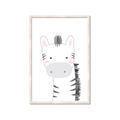 Picture of Gray Zebra _GroupedProduct_Rectangle_Portrait_Mini_ _GroupedProduct_Rectangle_Portrait_Framed_Matted_