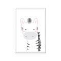 Picture of Gray Zebra _GroupedProduct_Rectangle_Portrait_Mini_ _GroupedProduct_Rectangle_Portrait_Framed_Matted_