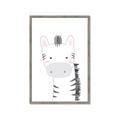 Picture of Gray Zebra _GroupedProduct_Rectangle_Portrait_Mini_ _GroupedProduct_Rectangle_Portrait_Framed_Matted_