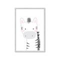 Picture of Gray Zebra _GroupedProduct_Rectangle_Portrait_Mini_ _GroupedProduct_Rectangle_Portrait_Framed_Matted_