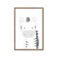 Picture of Gray Zebra _GroupedProduct_Rectangle_Portrait_Mini_ _GroupedProduct_Rectangle_Portrait_Framed_Matted_