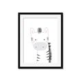 Picture of Gray Zebra _GroupedProduct_Rectangle_Portrait_Mini_ _GroupedProduct_Rectangle_Portrait_Framed_Matted_