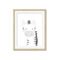 Picture of Gray Zebra _GroupedProduct_Rectangle_Portrait_Mini_ _GroupedProduct_Rectangle_Portrait_Framed_Matted_