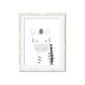 Picture of Gray Zebra _GroupedProduct_Rectangle_Portrait_Mini_ _GroupedProduct_Rectangle_Portrait_Framed_Matted_
