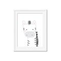 Picture of Gray Zebra _GroupedProduct_Rectangle_Portrait_Mini_ _GroupedProduct_Rectangle_Portrait_Framed_Matted_