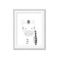 Picture of Gray Zebra _GroupedProduct_Rectangle_Portrait_Mini_ _GroupedProduct_Rectangle_Portrait_Framed_Matted_