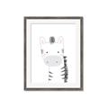 Picture of Gray Zebra _GroupedProduct_Rectangle_Portrait_Mini_ _GroupedProduct_Rectangle_Portrait_Framed_Matted_