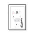 Picture of Gray Zebra _GroupedProduct_Rectangle_Portrait_Mini_ _GroupedProduct_Rectangle_Portrait_Framed_Matted_