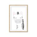 Picture of Gray Zebra _GroupedProduct_Rectangle_Portrait_Mini_ _GroupedProduct_Rectangle_Portrait_Framed_Matted_