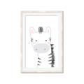 Picture of Gray Zebra _GroupedProduct_Rectangle_Portrait_Mini_ _GroupedProduct_Rectangle_Portrait_Framed_Matted_