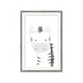 Picture of Gray Zebra _GroupedProduct_Rectangle_Portrait_Mini_ _GroupedProduct_Rectangle_Portrait_Framed_Matted_