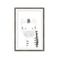 Picture of Gray Zebra _GroupedProduct_Rectangle_Portrait_Mini_ _GroupedProduct_Rectangle_Portrait_Framed_Matted_