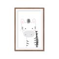 Picture of Gray Zebra _GroupedProduct_Rectangle_Portrait_Mini_ _GroupedProduct_Rectangle_Portrait_Framed_Matted_