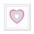 Picture of Heart Rainbow II _GroupedProduct_Square_Mini_ _GroupedProduct_Square_Framed_Matted_